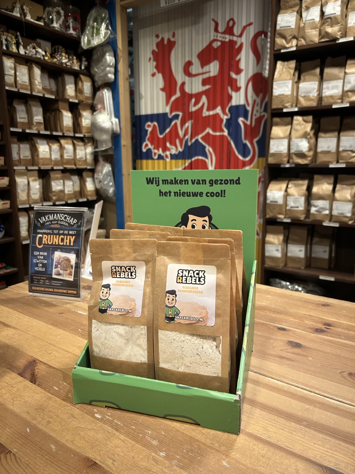 Pannenkoekenmix in de eerste boerderijwinkel